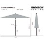 Madison Ombrellone Corsica 200x250 cm Grigio