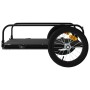 Rimorchio da Bici Nero 126x63x34 cm in Ferro