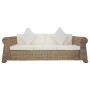 Set di Divani 2 pz con Cuscini in Rattan Naturale