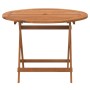 Tavolo da Giardino Pieghevole Ø 90x75 cm Legno Massello Acacia