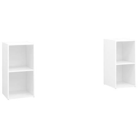 Mobili Porta TV 2 pz Bianco 72x35x36,5 cm in Legno Multistrato