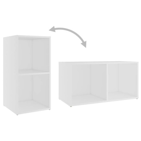 Mobili Porta TV 2 pz Bianco 72x35x36,5 cm in Legno Multistrato