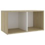 Mobili TV 4 pz Bianco e Rovere 72x35x36,5 cm Legno Multistrato