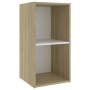 Mobili TV 4 pz Bianco e Rovere 72x35x36,5 cm Legno Multistrato