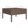 Set Divani da Giardino 8 pz con Cuscini in Polyrattan Marrone