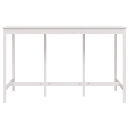 Tavolo da Bar Bianco 180x80x110 cm in Legno Massello di Pino