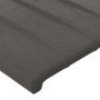 Giroletto con Testiera Grigio Scuro 140x190 cm in Velluto