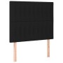 Letto a Molle con Materasso e LED Nero 90x200 cm in Tessuto