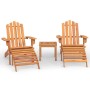 Set Salotto da Giardino Adirondack 3pz Legno Massello di Acacia