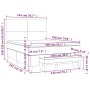 Giroletto a Molle con Materasso Blu Scuro 140x190 cm in Velluto