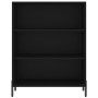 Credenza Nera 69,5x34x180 cm in Legno Multistrato