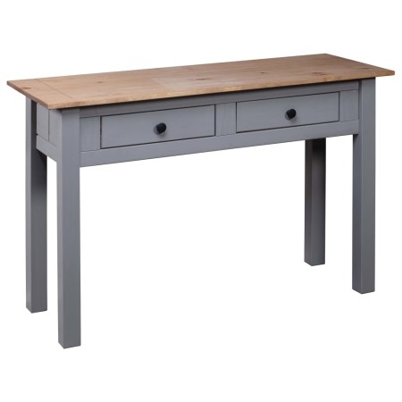 Tavolo Consolle Grigio 110x40x72 cm Legno Massello Pino Panama