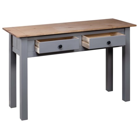 Tavolo Consolle Grigio 110x40x72 cm Legno Massello Pino Panama