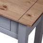 Tavolo Consolle Grigio 110x40x72 cm Legno Massello Pino Panama