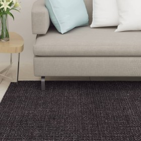 Tappeto in Sisal Naturale 80x200 cm Nero