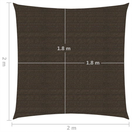 Vela Parasole 160 g/m² Marrone 2x2 m in HDPE