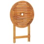 Set da Bistrot 3pz Blu e Bianco in Tessuto e Legno Massello