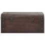 Scrigno Tesoro Chiusure Marrone Scuro 90x50x39,5cm Compensato