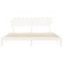 Giroletto con Testiera Bianco 200x200 cm in Legno Massello