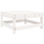 Set Salotto da Giardino 7 pz Bianco in Legno Massello di Pino