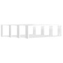 Mensole Parete Cubo 4pz Bianco Lucido 80x15x26,5cm Multistrato