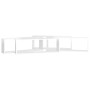 Mensole Parete Cubo 4pz Bianco Lucido 80x15x26,5cm Multistrato