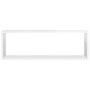 Mensole Parete Cubo 4pz Bianco Lucido 80x15x26,5cm Multistrato