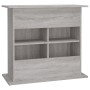 Supporto Acquario 81x36x73cm in Legno Multistrato Grigio Sonoma