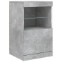 Credenza con Luci LED Grigio Cemento 162x37x67 cm