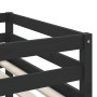 Letto a Soppalco con Tende Bambini Bianco e Nero 90x200 cm Pino