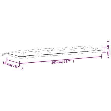 Cuscino Panca Giardino Antracite Mélange 100x50x7cm Tessuto