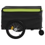 Rimorchio da Bici Nero e Verde 45 kg in Ferro