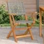 Sedie da Giardino 2pz Grigie Legno Massello Acacia e Polyrattan