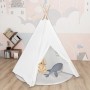 Tenda Tipi Bimbi Borsa Bianco Microfibra Strisce 120x120x150cm