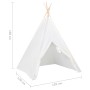 Tenda Tipi Bimbi Borsa Bianco Microfibra Strisce 120x120x150cm