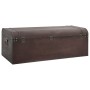 Scrigno Tesoro Chiusure Marrone Scuro 110x50x39,5cm Compensato