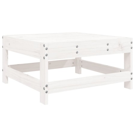 Set Salotto da Giardino 4 pz Bianco in Legno Massello di Pino