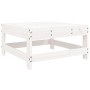Set Salotto da Giardino 4 pz Bianco in Legno Massello di Pino
