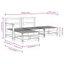 Set Salotto da Giardino 4 pz Bianco in Legno Massello di Pino