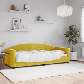 Letto da Giorno Giallo 80x200 cm in Velluto