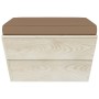 Set Divani da Giardino su Pallet 3 pz con Cuscini Legno Abete