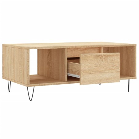 Tavolino Salotto Rovere Sonoma 90x50x36,5 cm Legno Multistrato