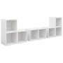 Set Mobili Porta TV 6 pz Bianco in Legno Multistrato