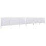 Paravento a 6 Pannelli in Tessuto 800x160 cm Bianco Sabbia