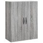 Mobile a Parete Grigio Sonoma 69,5x34x90 cm Legno Multistrato