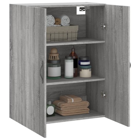 Mobile a Parete Grigio Sonoma 69,5x34x90 cm Legno Multistrato