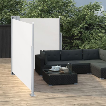 Tenda da Sole Due Lati Retrattile per Patio 170x600 cm Crema