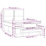 Giroletto a Molle con Materasso Blu 140x200 cm in Tessuto