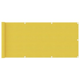 Schermo Frangivista per Balcone Giallo 75x500 cm in HDPE