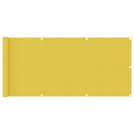 Schermo Frangivista per Balcone Giallo 75x500 cm in HDPE